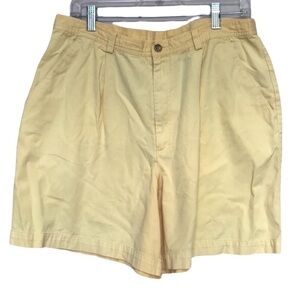 VINTAGE St Johns Bay yellow ultra high waist shorts 16